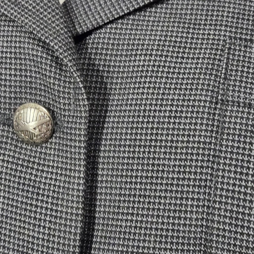 The Delta Collection Uniform Dress Grey 12R houndstooth short sleeve wool blend - Picture 5 of 13
